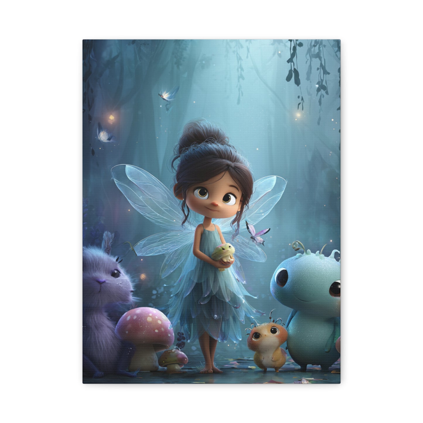 Whimsical Fairy Canvas Art Print, Enchanted Decor for Kids' Rooms, Fantasy Wall Art, Magical Gift for Birthdays, Nursery Decoration