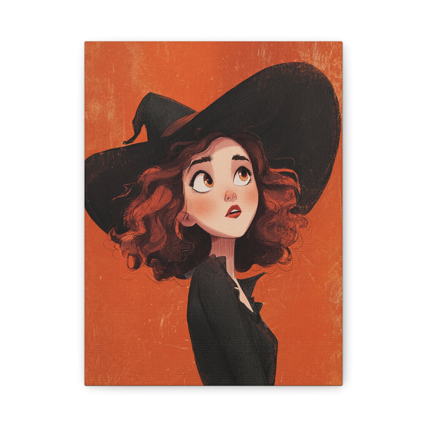 Whimsical Witch Canvas Print, Halloween Decor, Art for Home, Gift for Witches, Fall Wall Art, Magic Lover's Gift