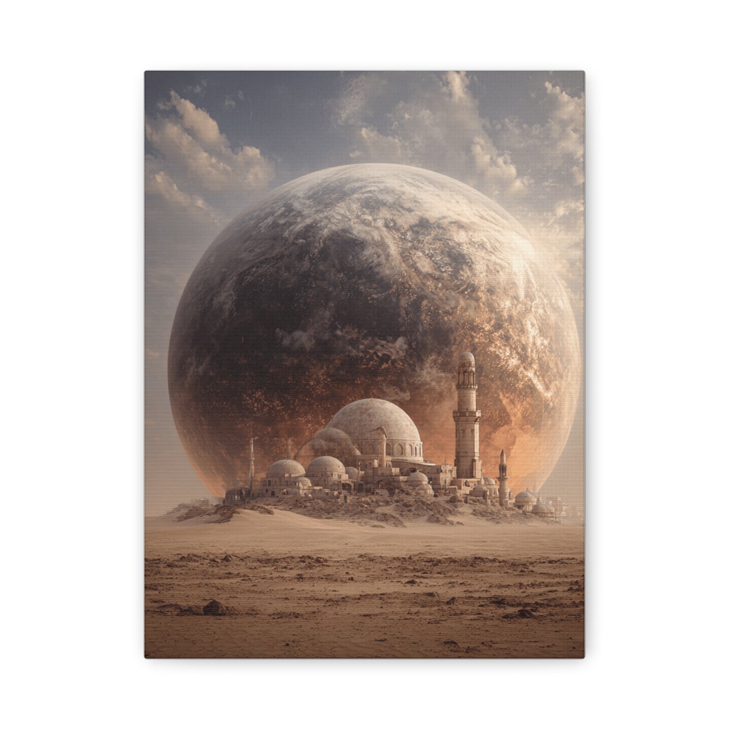 Cosmic Landscape Canvas Art, Wall Decor, Celestial Print, Space Artwork, Home Decoration, Gift for Science Fiction Lovers