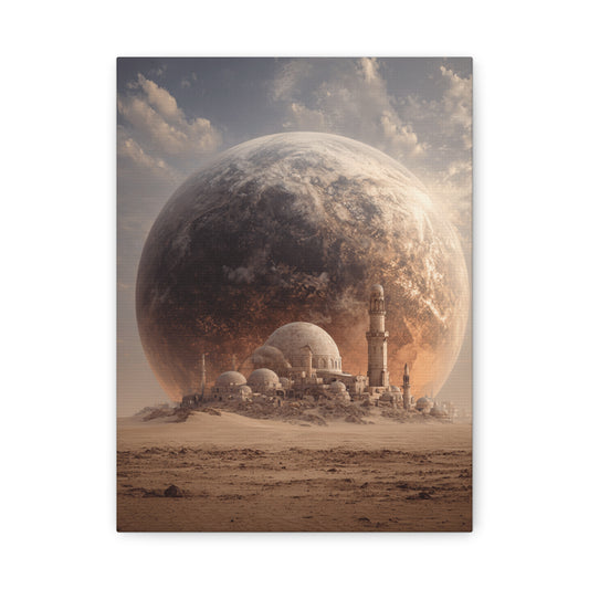 Cosmic Landscape Canvas Art, Wall Decor, Celestial Print, Space Artwork, Home Decoration, Gift for Science Fiction Lovers
