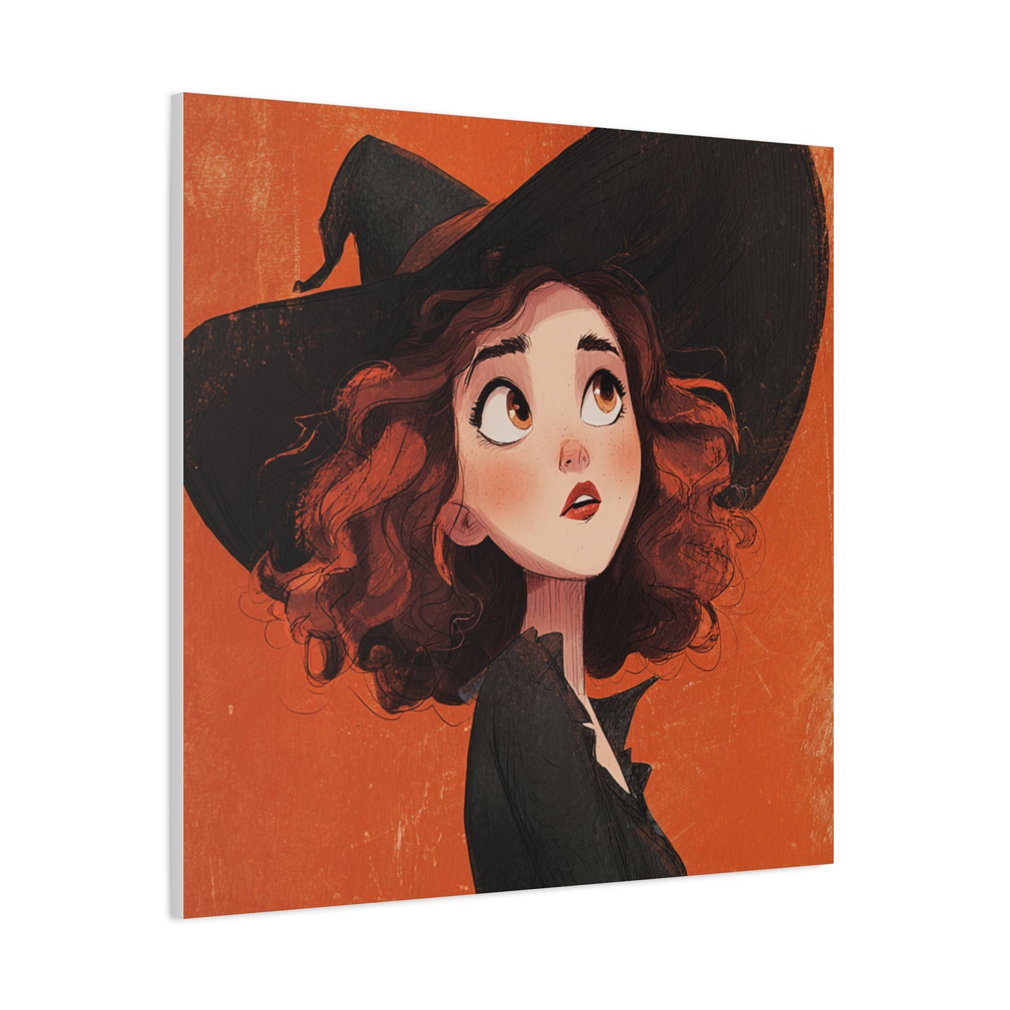 Whimsical Witch Canvas Print, Halloween Decor, Art for Home, Gift for Witches, Fall Wall Art, Magic Lover's Gift