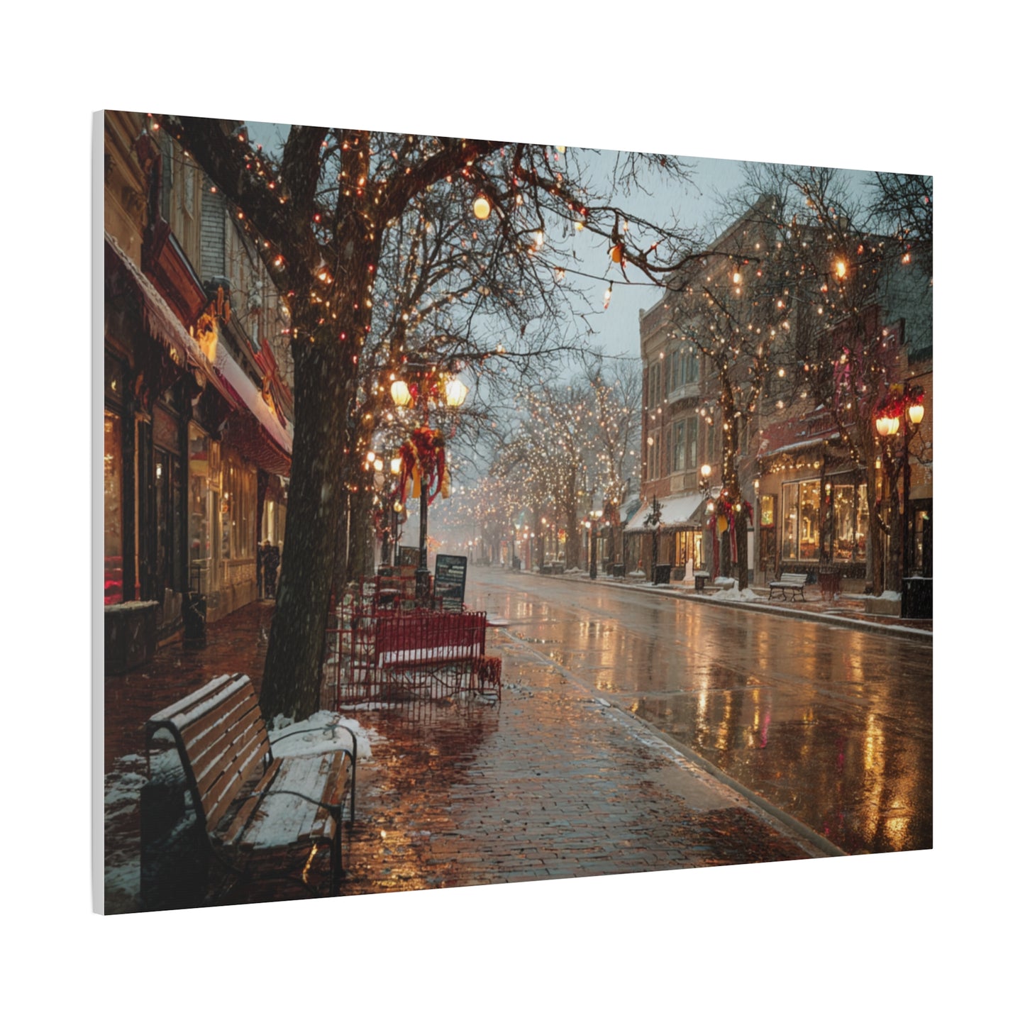 Cozy Winter Canvas Wall Art, Holiday Decor, Home Decoration, Gift for Her, Christmas Vibes, Seasonal Artwork