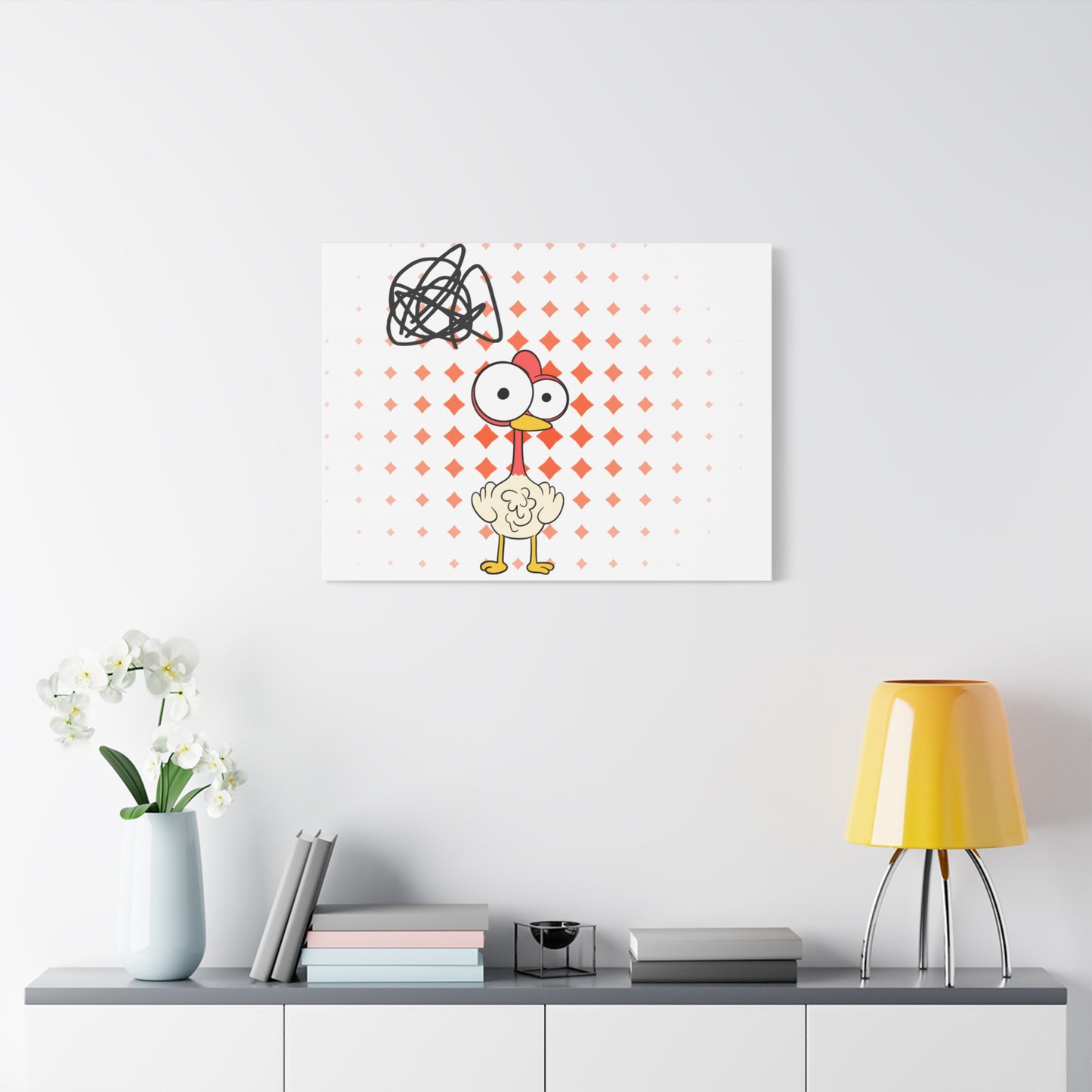 Whimsical Chicken Canvas Wall Art