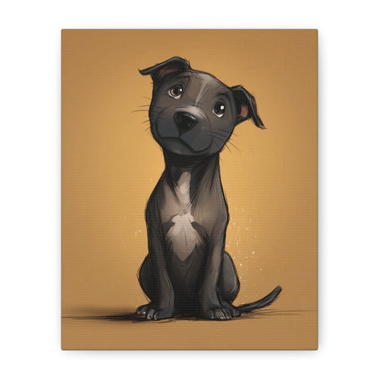 Adorable Dog Art Canvas Print, Perfect for Pet Lovers, Home Décor, Dog Memory, Gift for Animal Lovers, Unique Wall Art