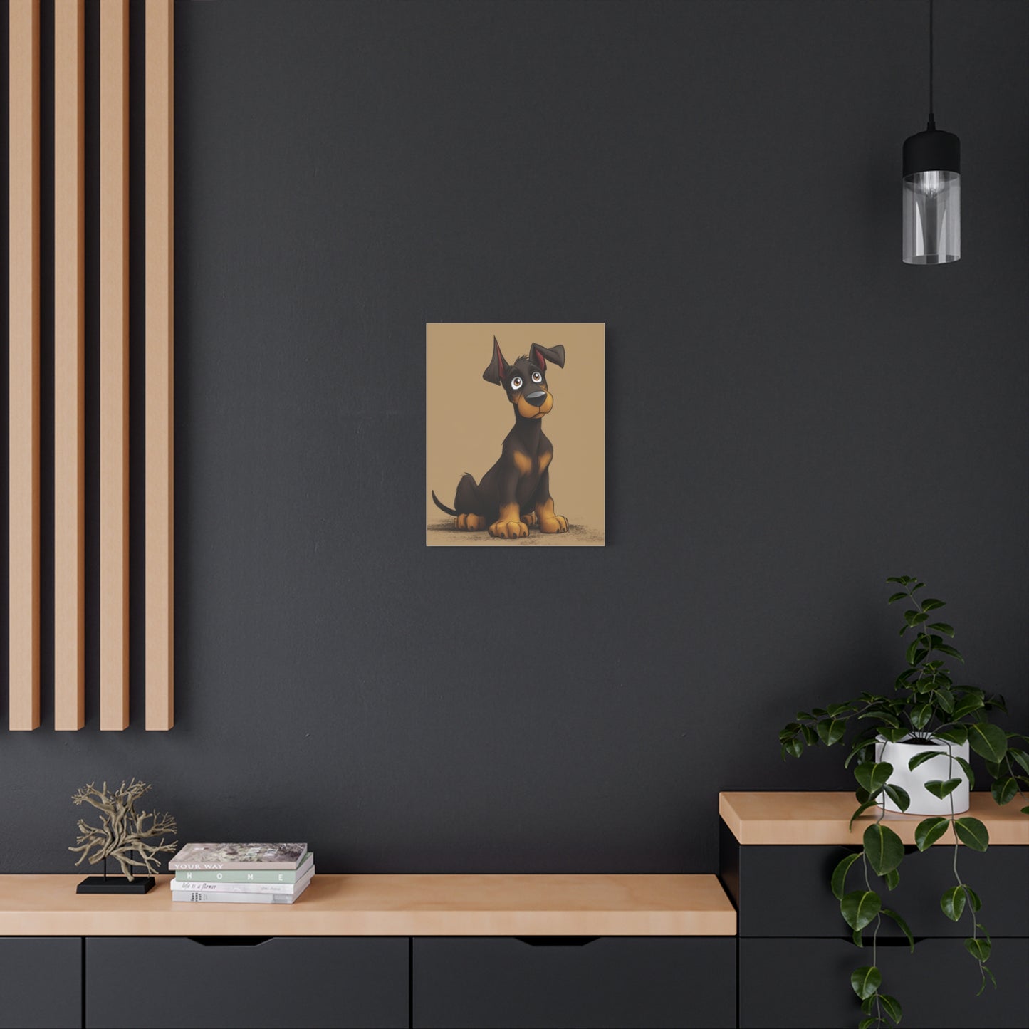 Custom Dog Portrait Canvas, Pet Decor, Dog Lover Gift, Cute Animal Art, Home Wall Art