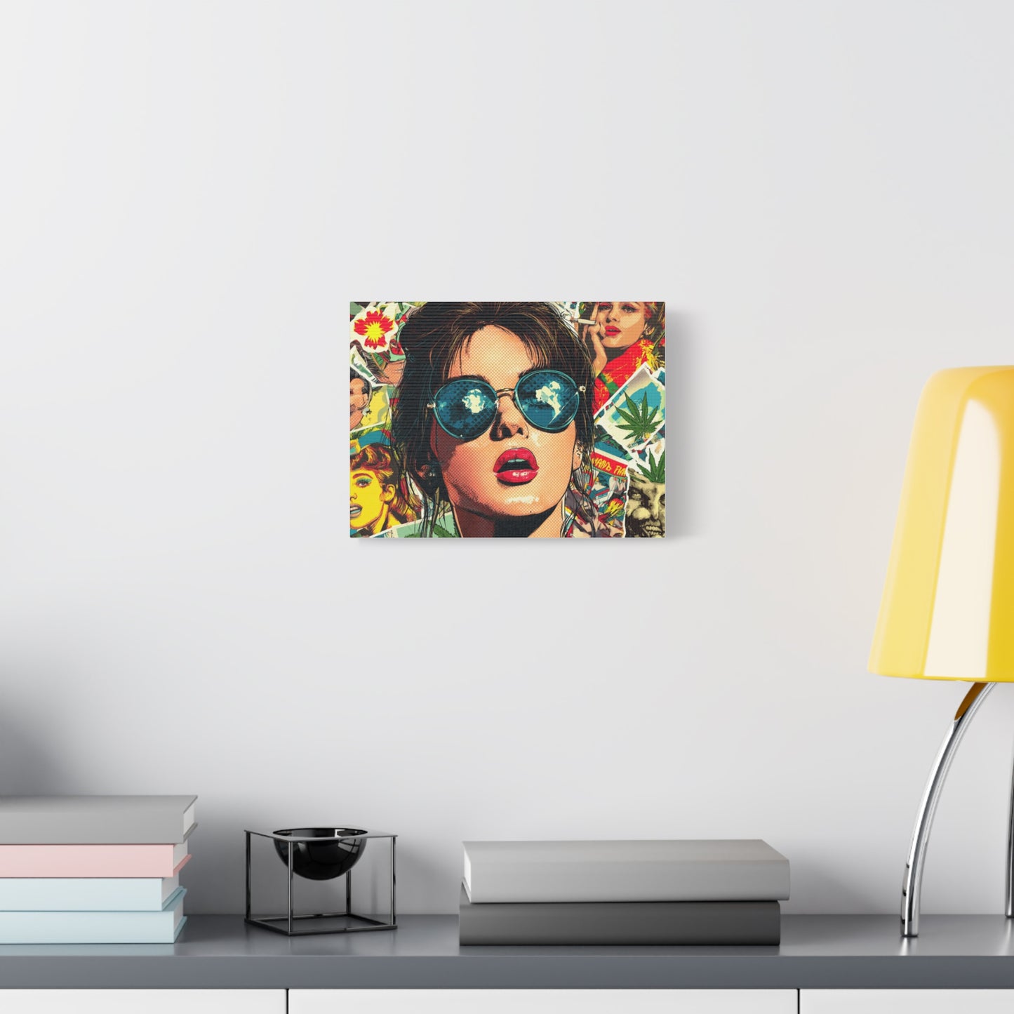 Canvas Art Print: Pop Art Woman 420 Colorful Vivid