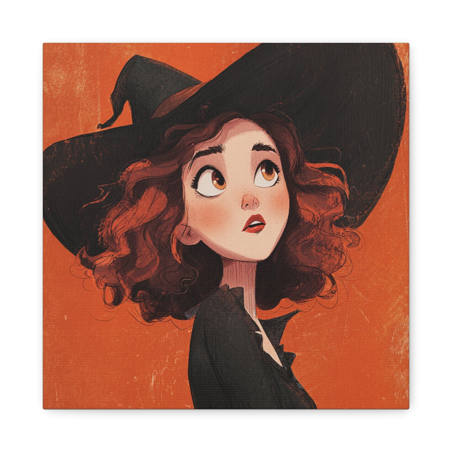 Whimsical Witch Canvas Print, Halloween Decor, Art for Home, Gift for Witches, Fall Wall Art, Magic Lover's Gift
