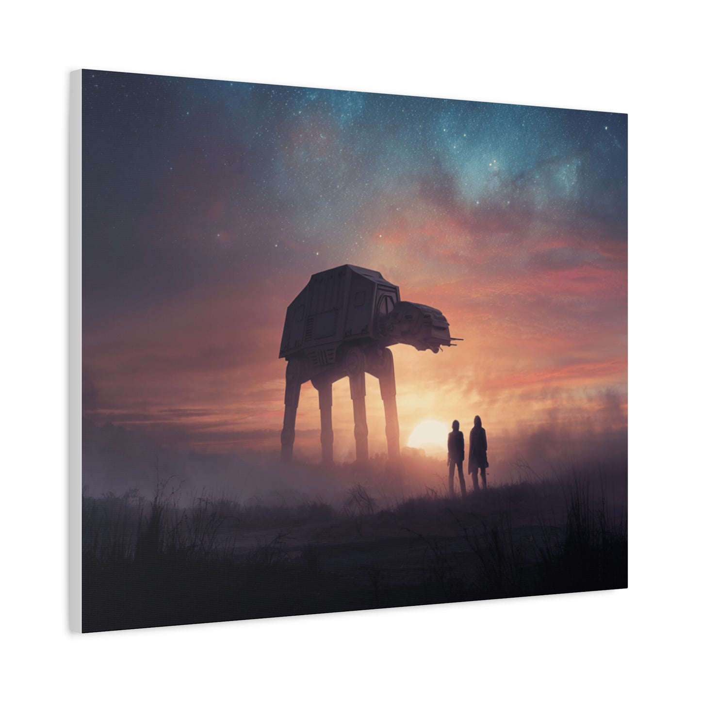 Star Wars Inspired Matte Canvas Art, Sci-Fi Wall Art, Modern Home Decor, Movie Lover Gift, Galactic Artwork