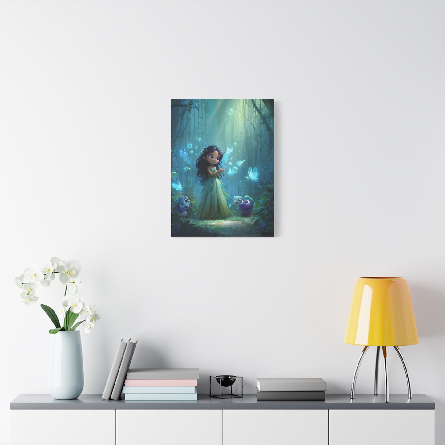 Whimsical Fairy Tale Canvas Wall Art, Enchanted Forest Decor, Fantasy Children's Room Wall Art, Magical Gift for Kids, Home Decor