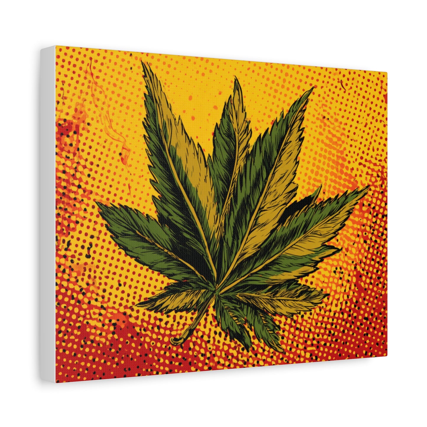 Canvas Print Pop Art Marijuana Leaf