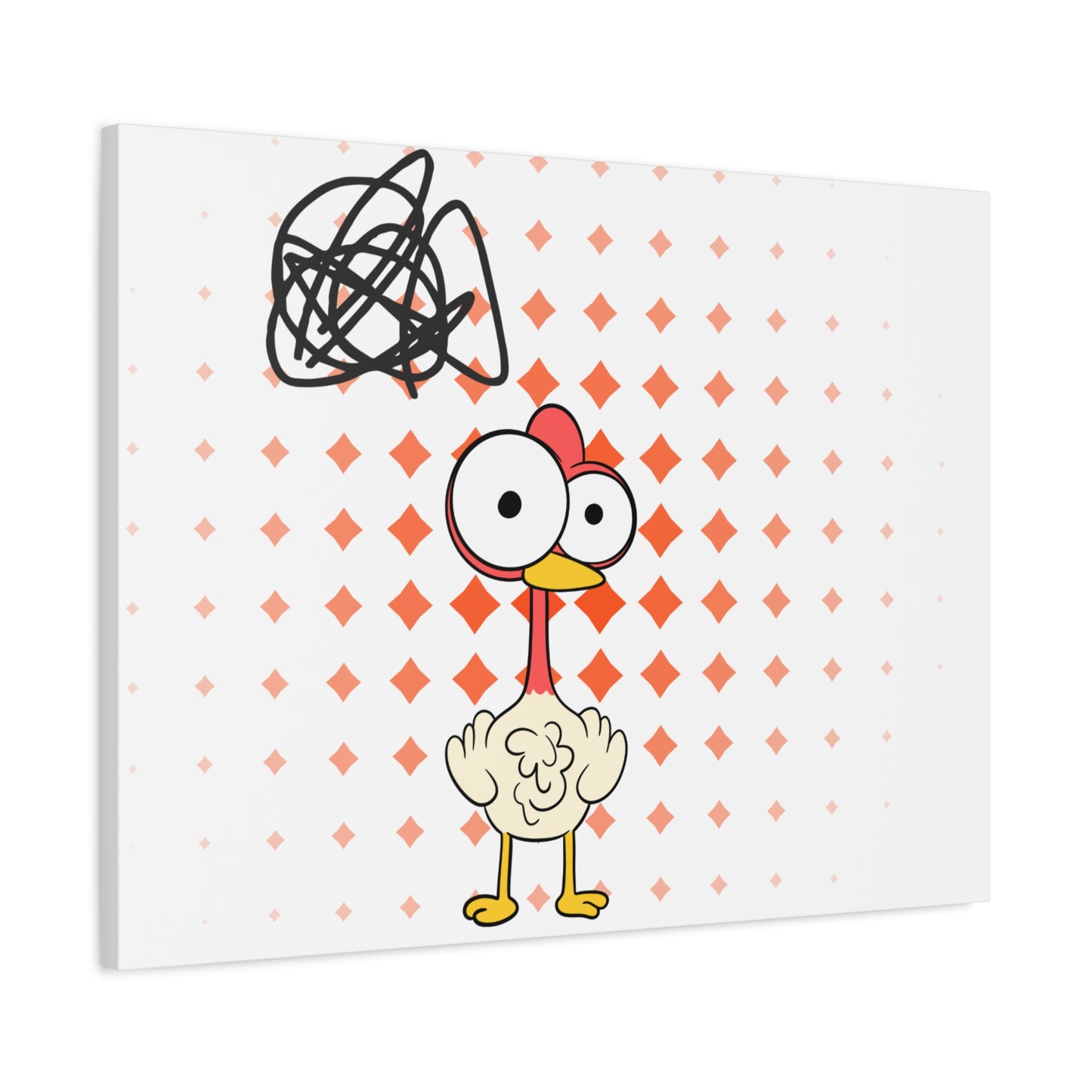Whimsical Chicken Canvas Wall Art