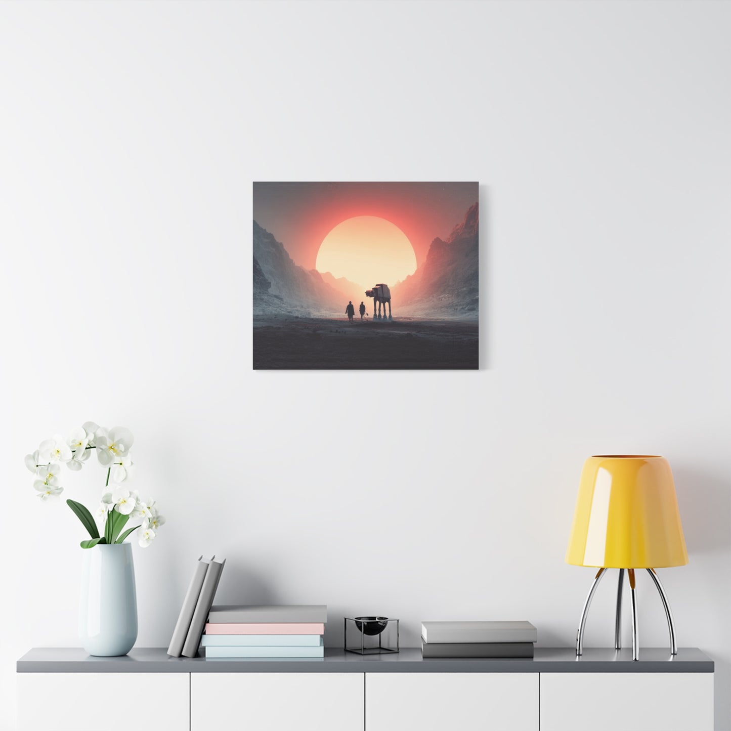 Stretched Canvas Art Print, Sci-Fi Wall Decor, Space Home Decor, Unique Gift for Fans, Movie-Inspired Art