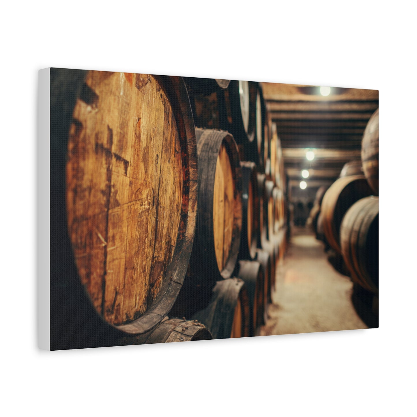 Rustic Wine Barrel Canvas Print