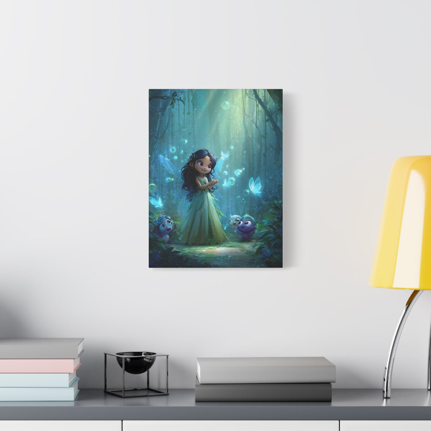 Whimsical Fairy Tale Canvas Wall Art, Enchanted Forest Decor, Fantasy Children's Room Wall Art, Magical Gift for Kids, Home Decor