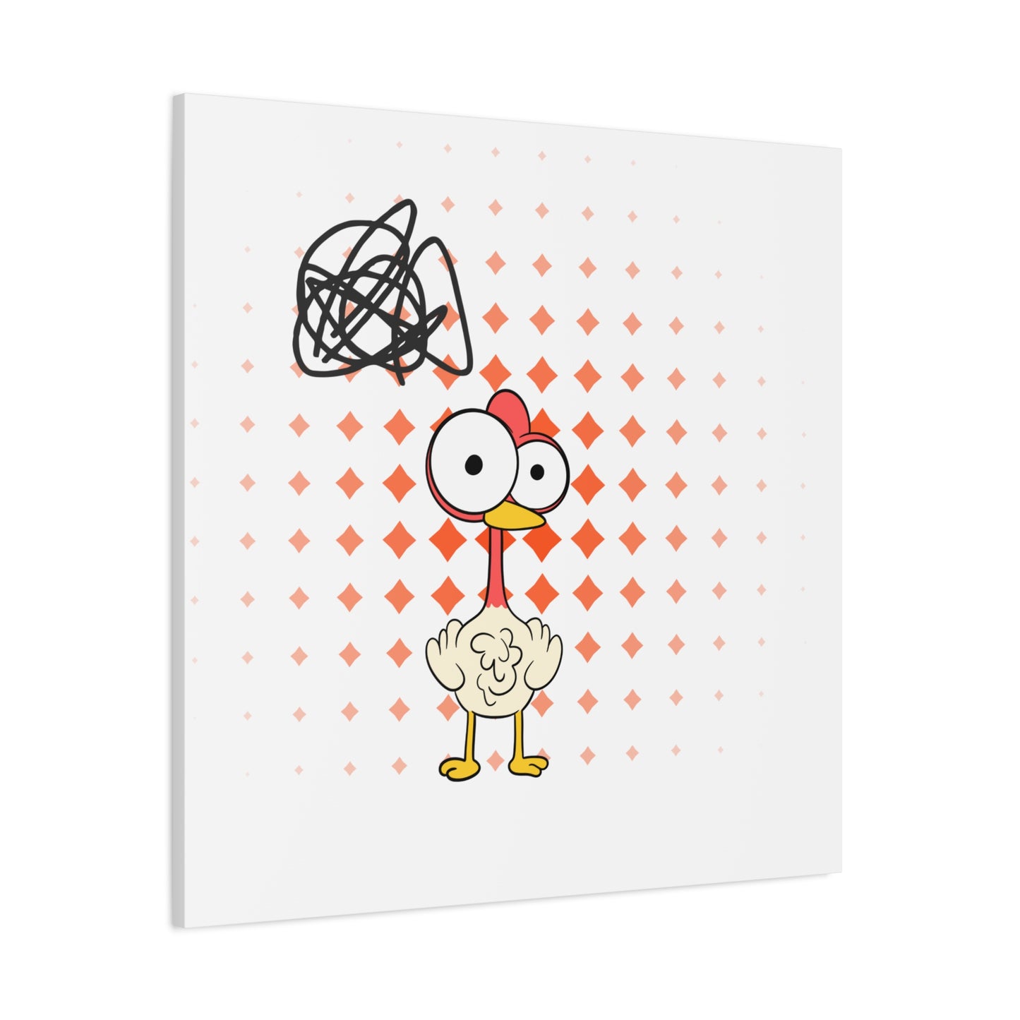 Whimsical Chicken Canvas Wall Art