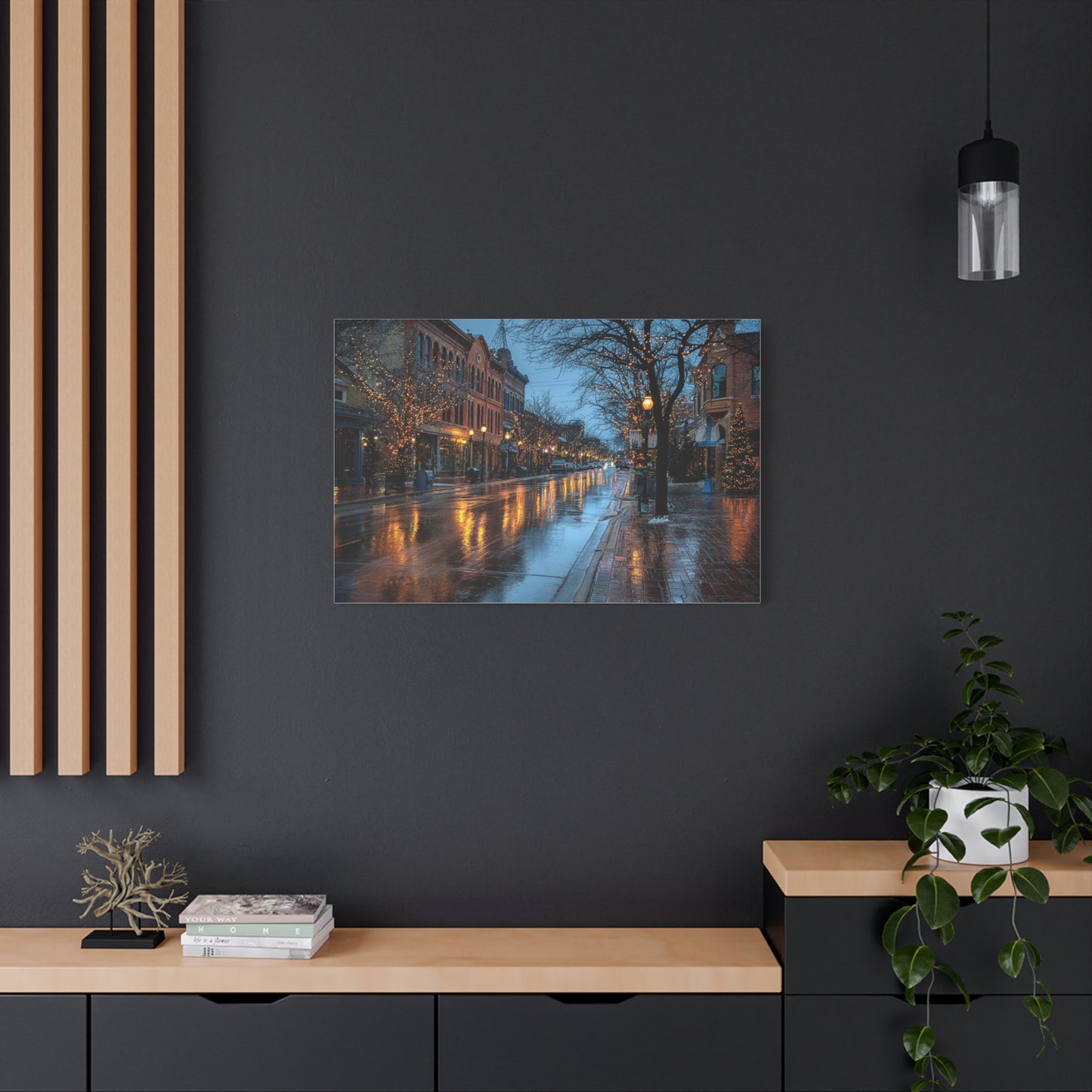 Canvas Print Winter Scene Holland Michigan Christmas