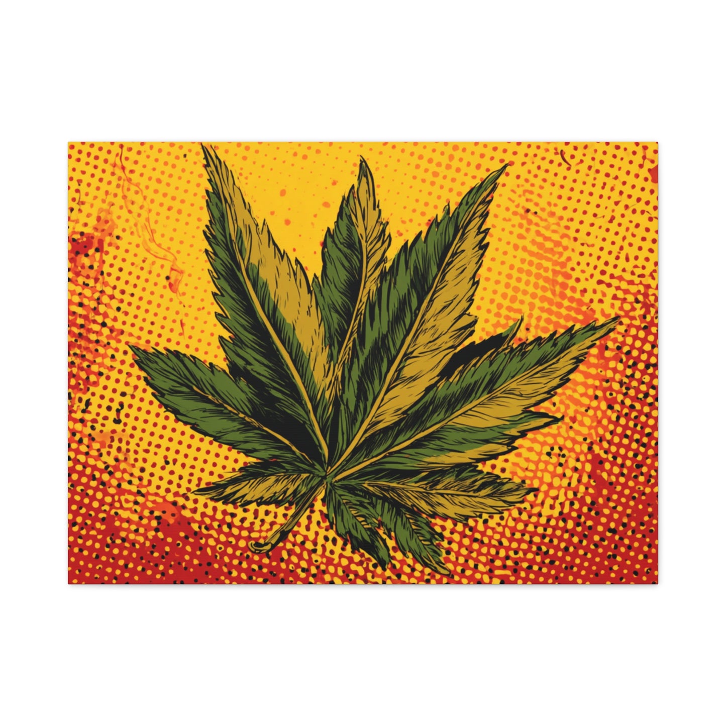 Canvas Print Pop Art Marijuana Leaf