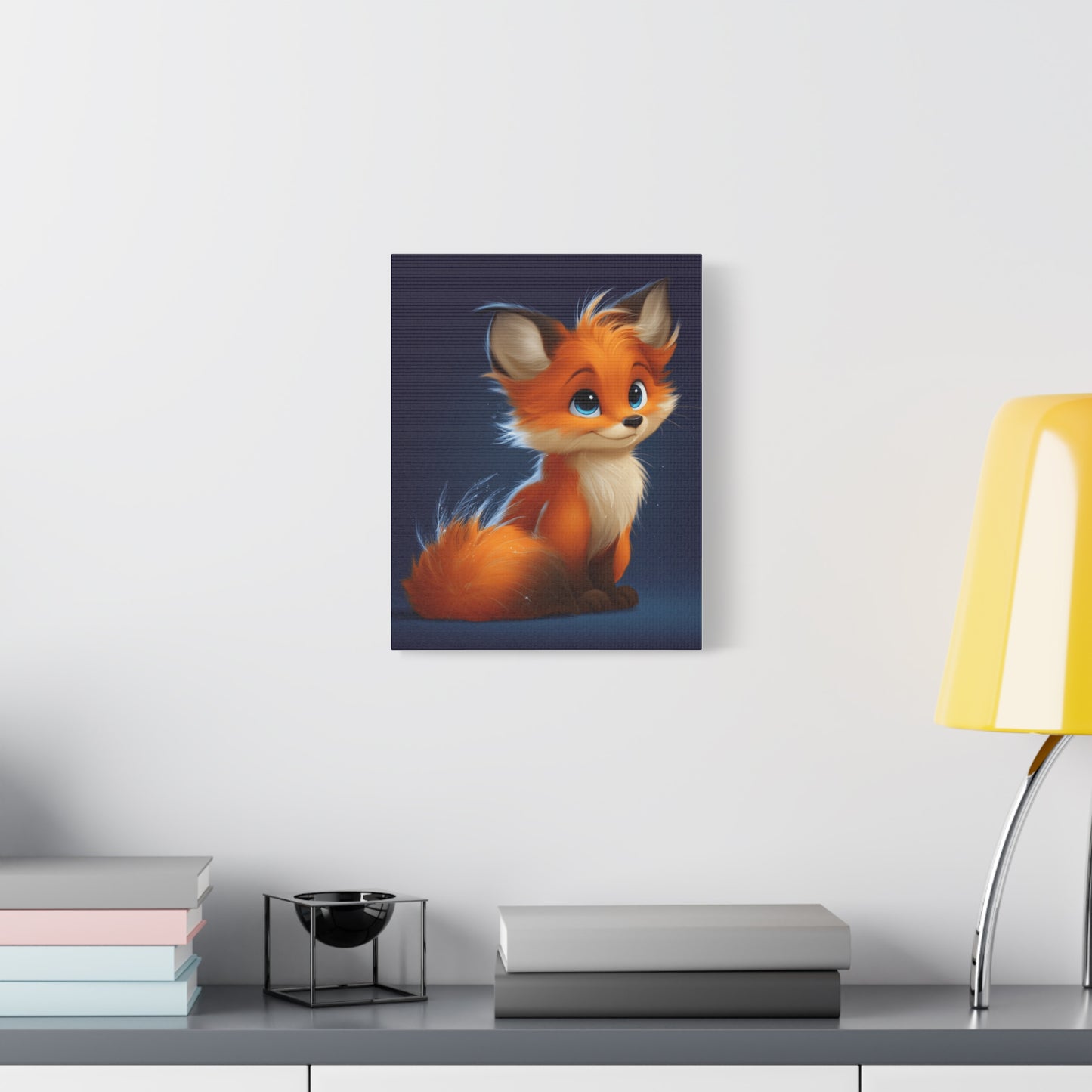 Whimsical Fox Canvas Art Print, Cute Wall Decor, Animal Lover Gift, Children's Room Decor, Nursery Wall Art, Fox Artwork
