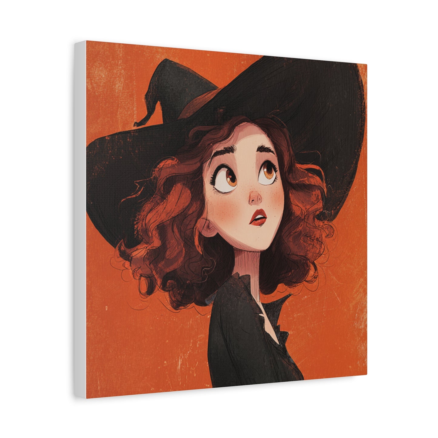Whimsical Witch Canvas Print, Halloween Decor, Art for Home, Gift for Witches, Fall Wall Art, Magic Lover's Gift