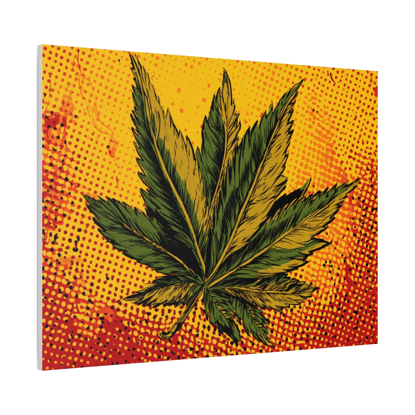 Canvas Print Pop Art Marijuana Leaf
