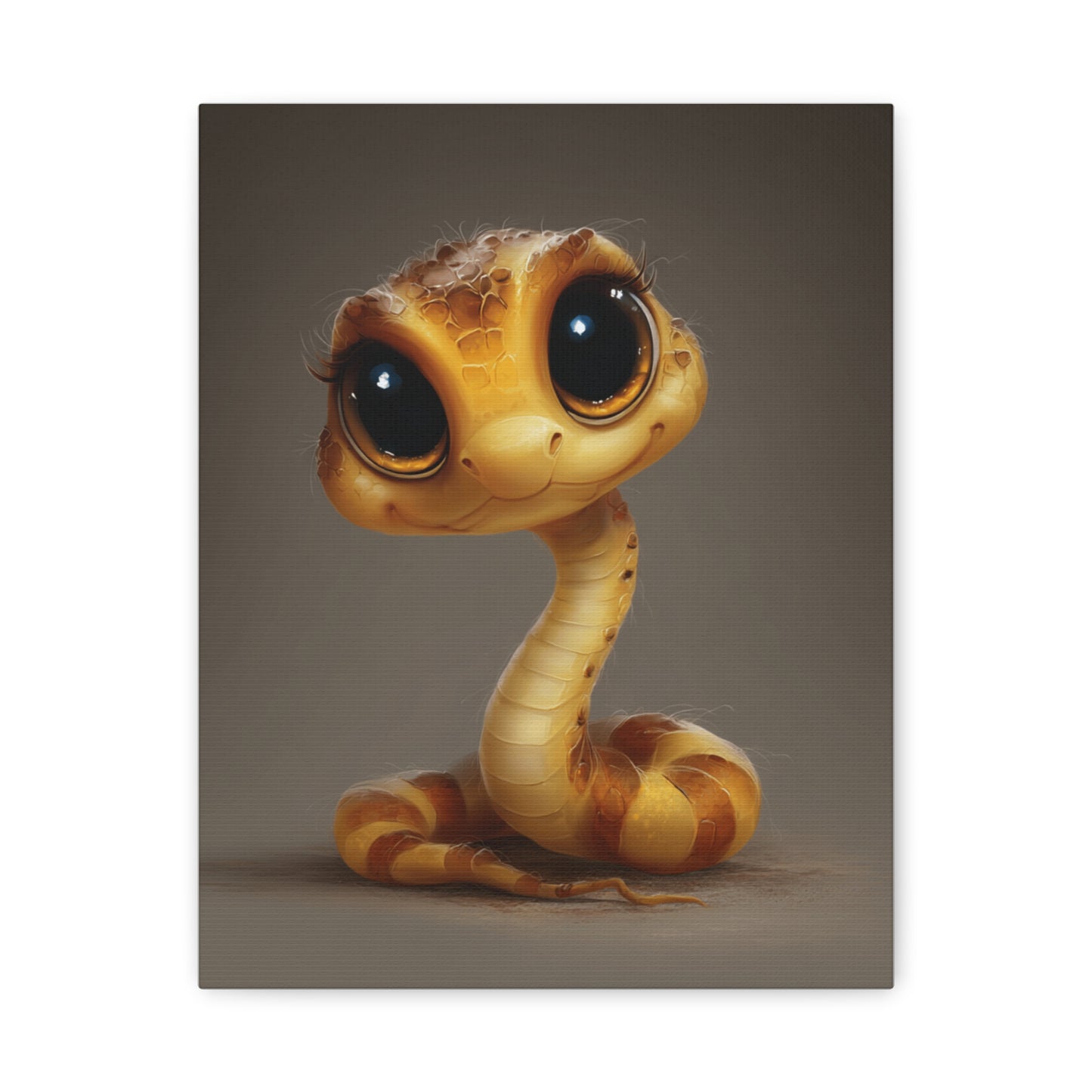 Whimsical Snake Canvas Art, Cute Animal Decor, Kids Room Wall Art, Gift for Animal Lovers, Unique Home Decoration