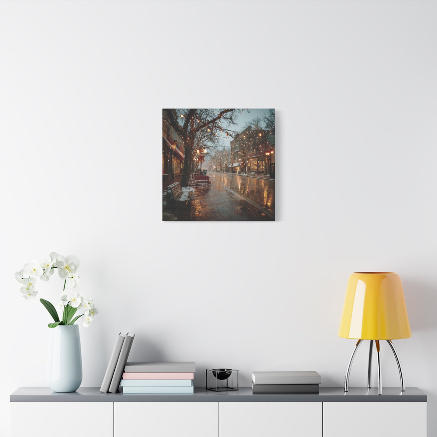 Cozy Winter Canvas Wall Art, Holiday Decor, Home Decoration, Gift for Her, Christmas Vibes, Seasonal Artwork