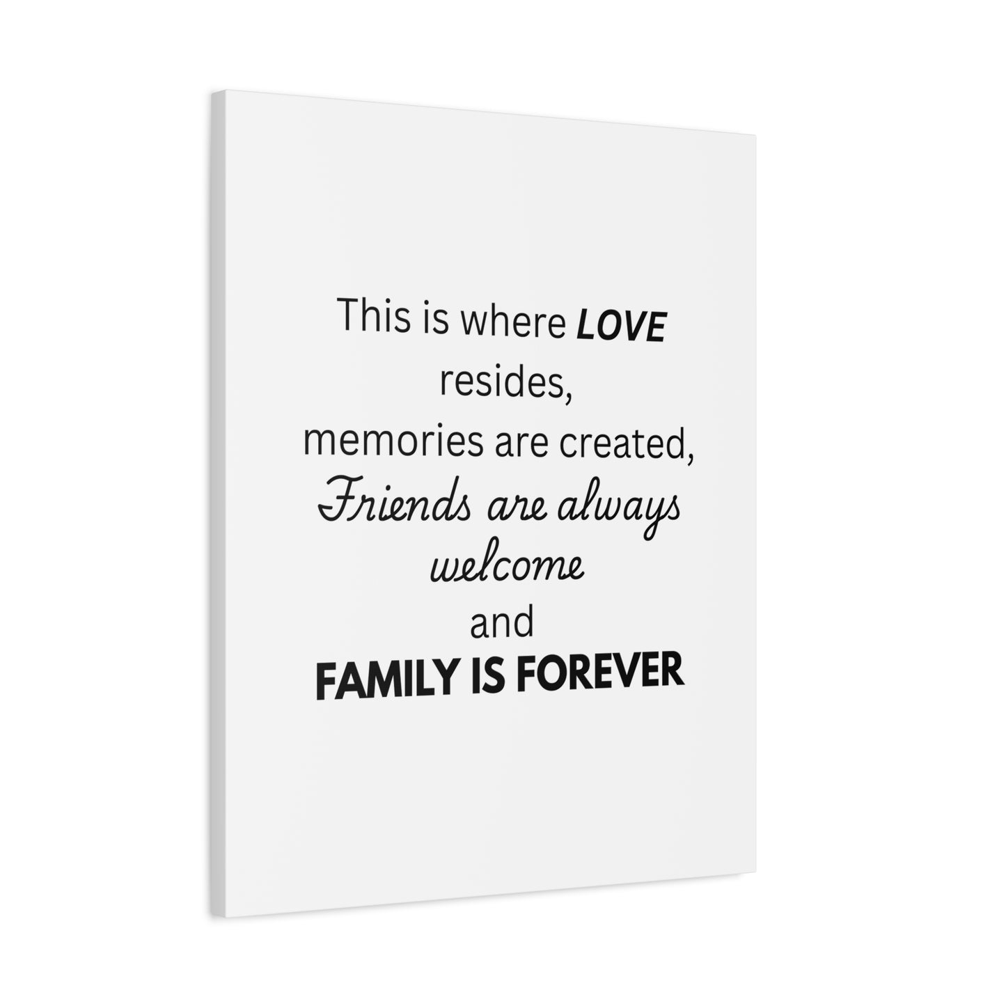 Love Family Canvas Artwork