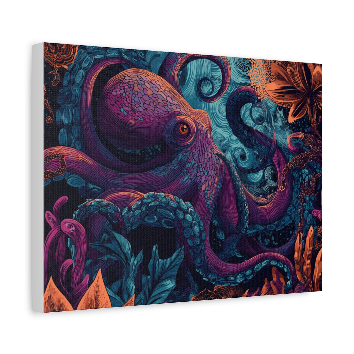 Canvas Wall Art - Colorful Pop Art Style Octopus