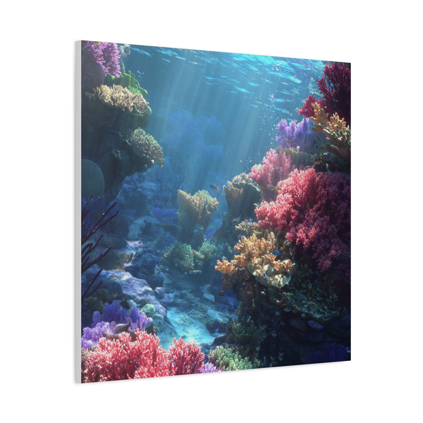 Vibrant Coral Reef Canvas Art, Underwater Decor, Ocean Wall Art, Beach House Decor, Gift for Ocean Lovers