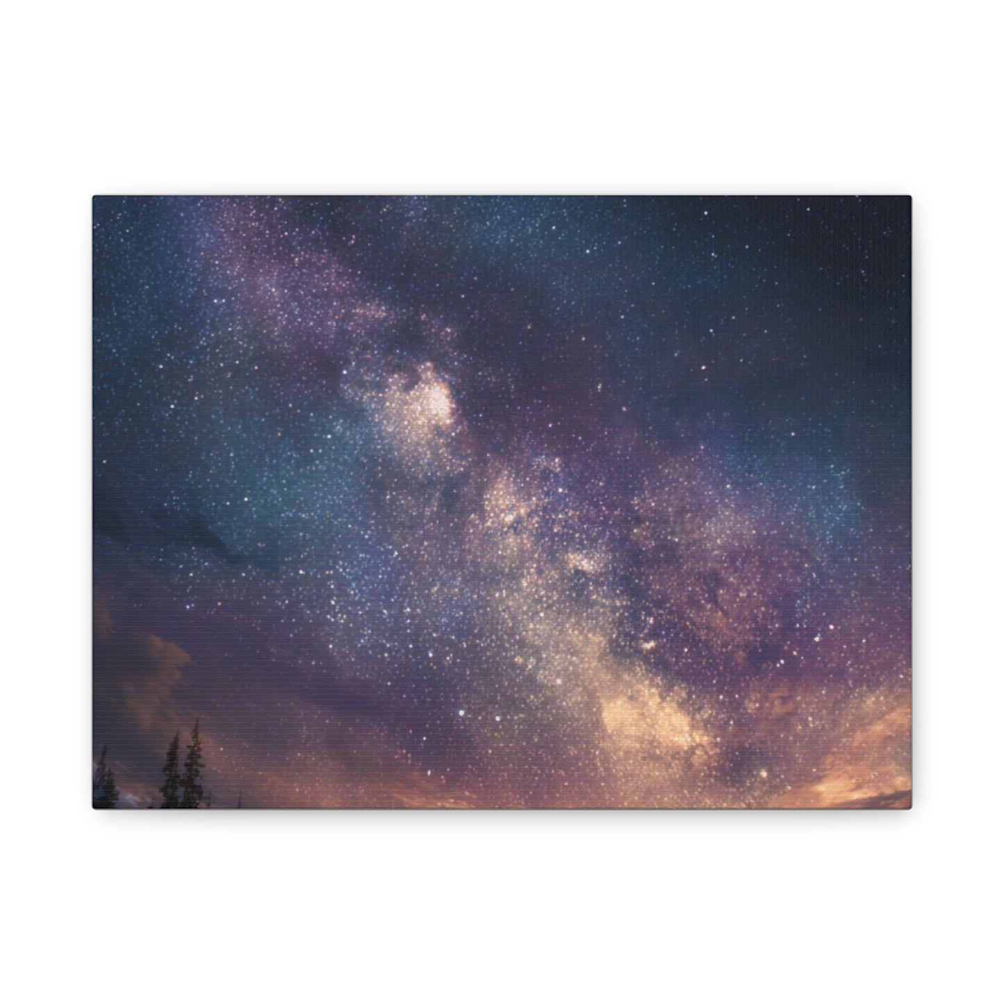 Galactic Night Matte Canvas Print, Cosmic Wall Art for Home Decor, Celestial Decor, Starry Night Art, Space Lover Gift, Bedroom Wall Art