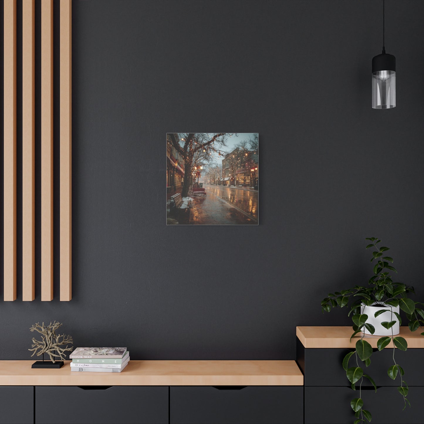 Cozy Winter Canvas Wall Art, Holiday Decor, Home Decoration, Gift for Her, Christmas Vibes, Seasonal Artwork