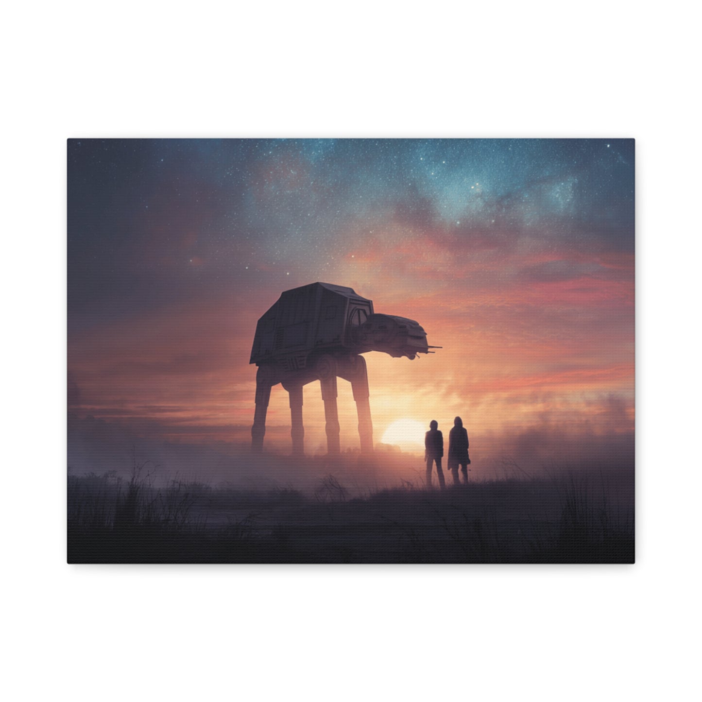 Star Wars Inspired Matte Canvas Art, Sci-Fi Wall Art, Modern Home Decor, Movie Lover Gift, Galactic Artwork
