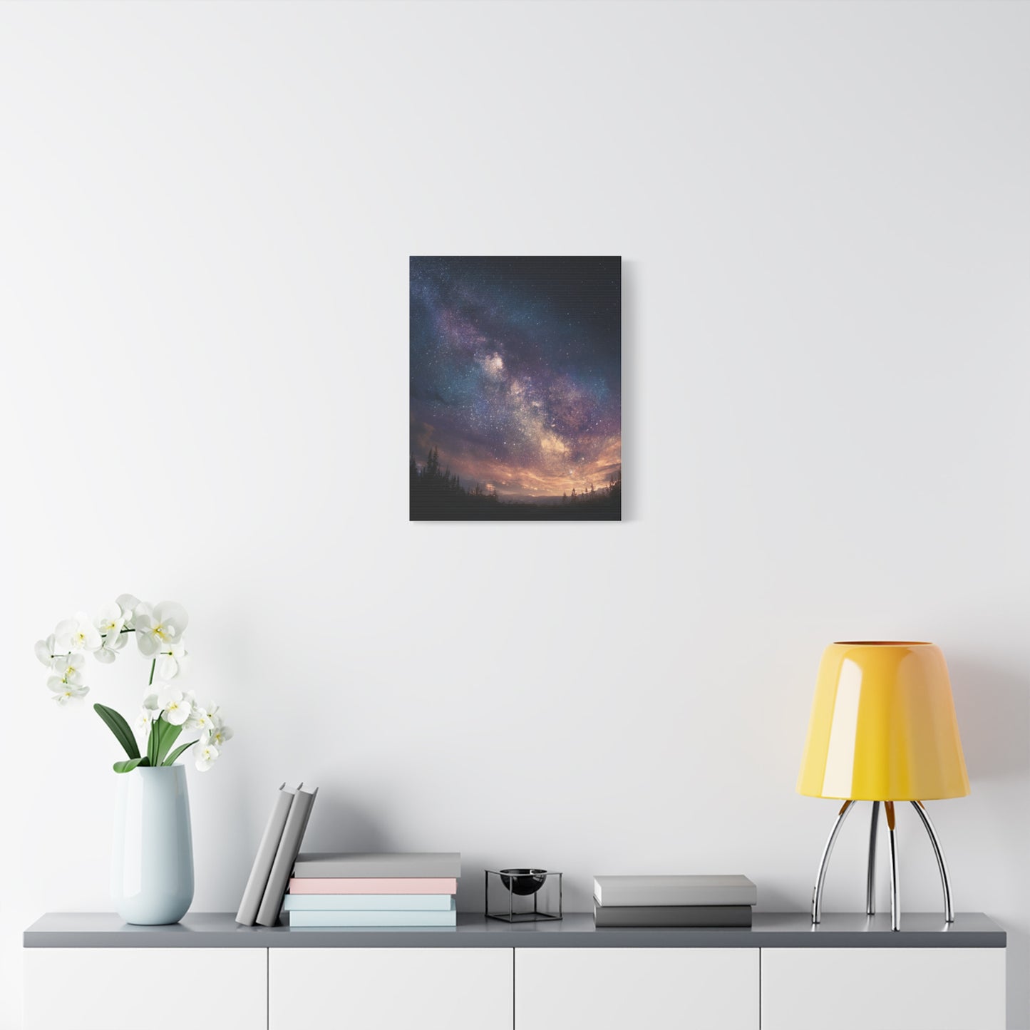 Galactic Night Matte Canvas Print, Cosmic Wall Art for Home Decor, Celestial Decor, Starry Night Art, Space Lover Gift, Bedroom Wall Art
