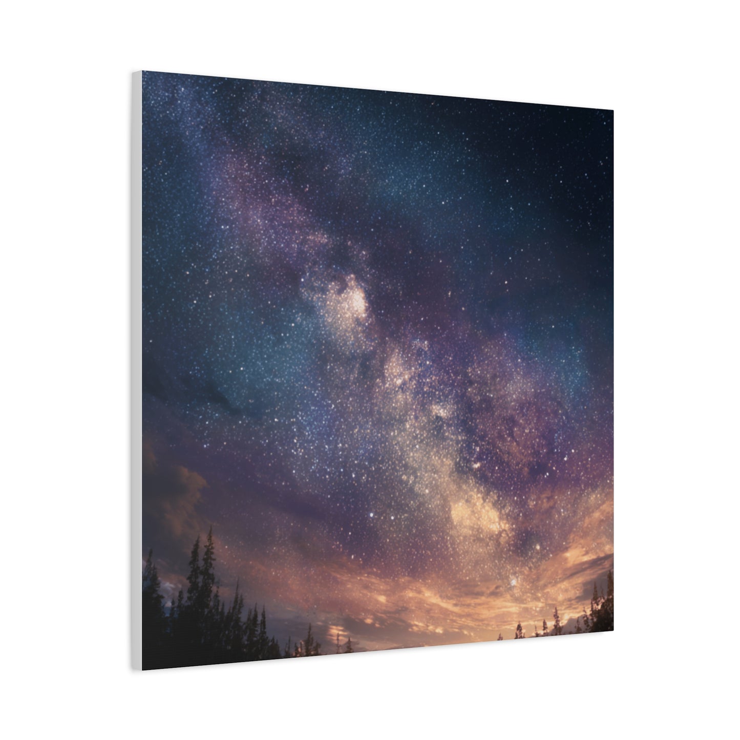 Galactic Night Matte Canvas Print, Cosmic Wall Art for Home Decor, Celestial Decor, Starry Night Art, Space Lover Gift, Bedroom Wall Art