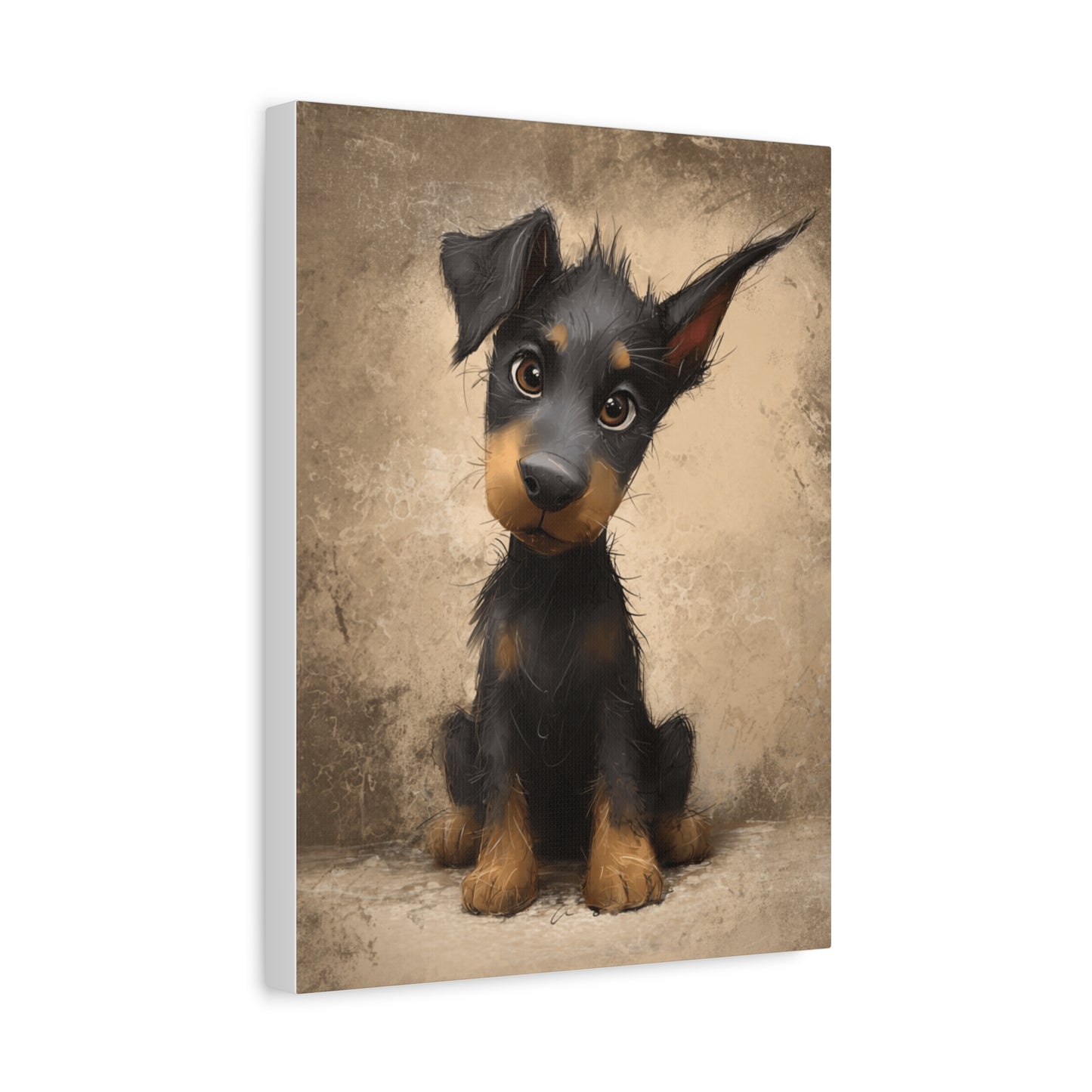 Pet Portrait Canvas, Dog Art Print, Wall Decor, Puppy Lover Gift, Animal Artwork, Home Decoration, Dog Lover Gift
