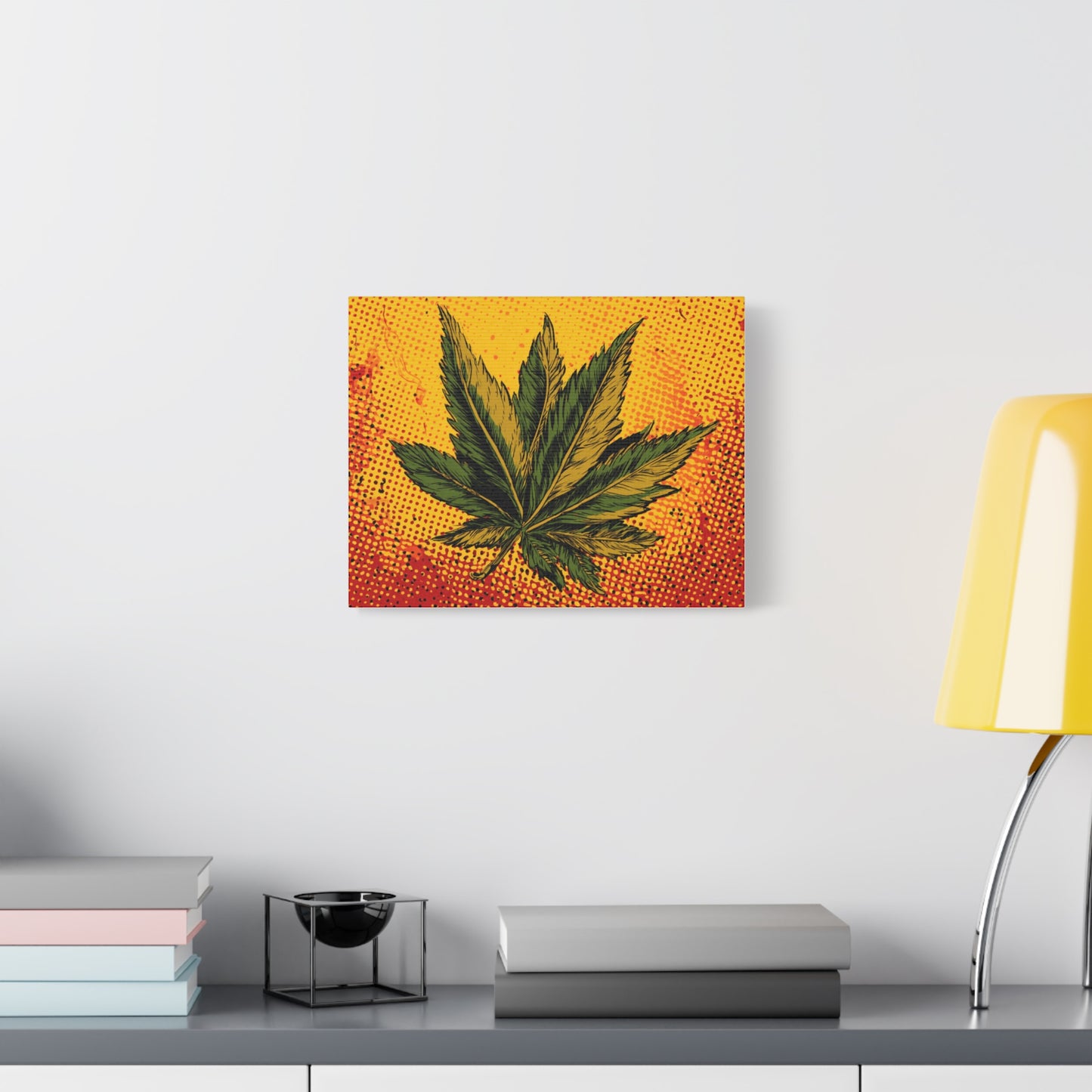 Canvas Print Pop Art Marijuana Leaf