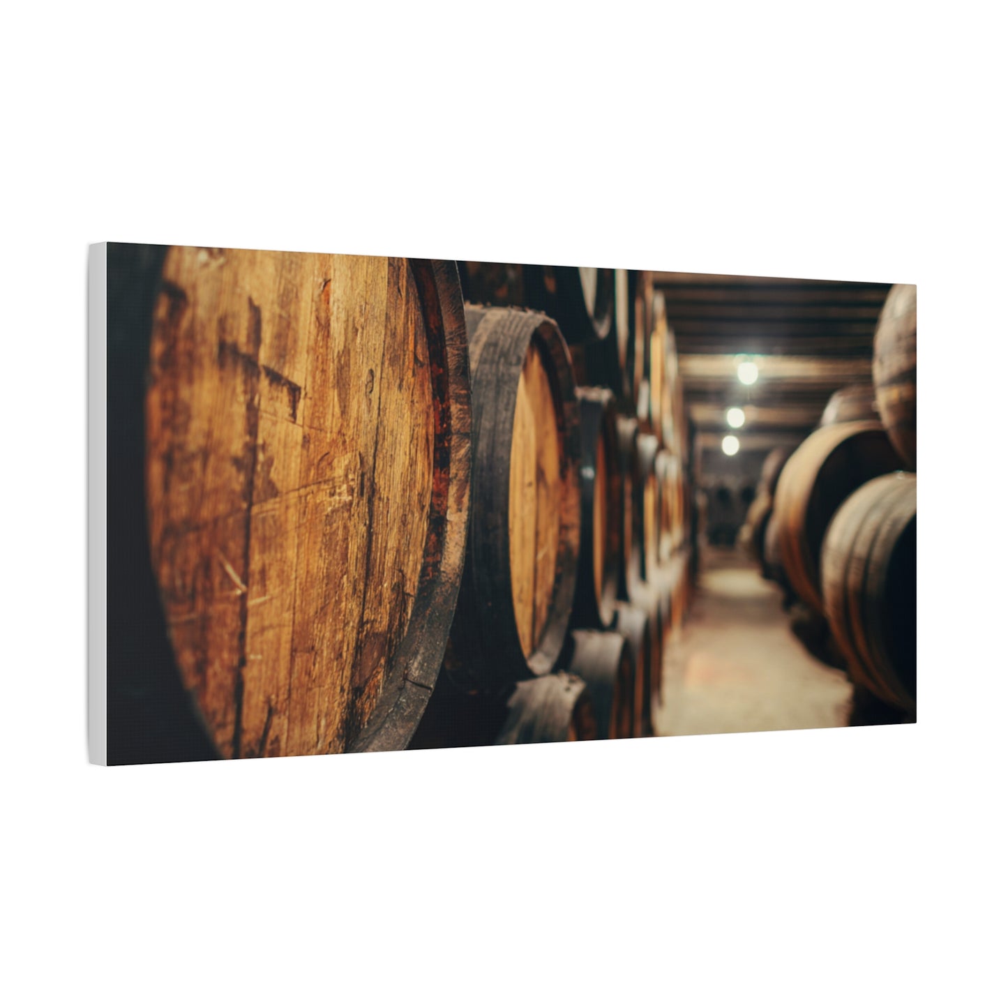 Rustic Wine Barrel Canvas Print