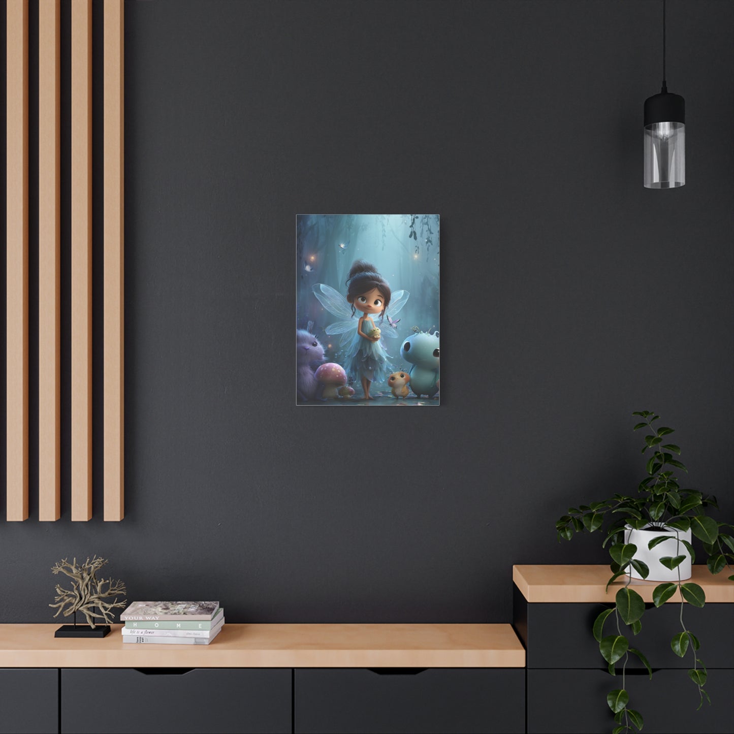 Whimsical Fairy Canvas Art Print, Enchanted Decor for Kids' Rooms, Fantasy Wall Art, Magical Gift for Birthdays, Nursery Decoration