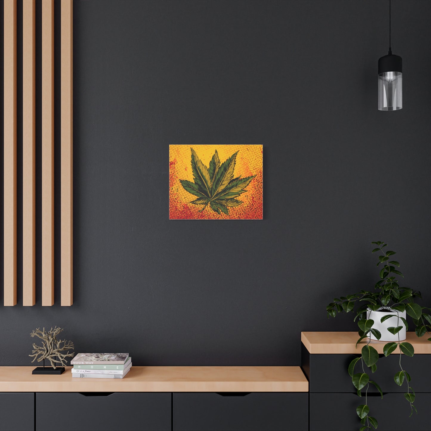 Canvas Print Pop Art Marijuana Leaf