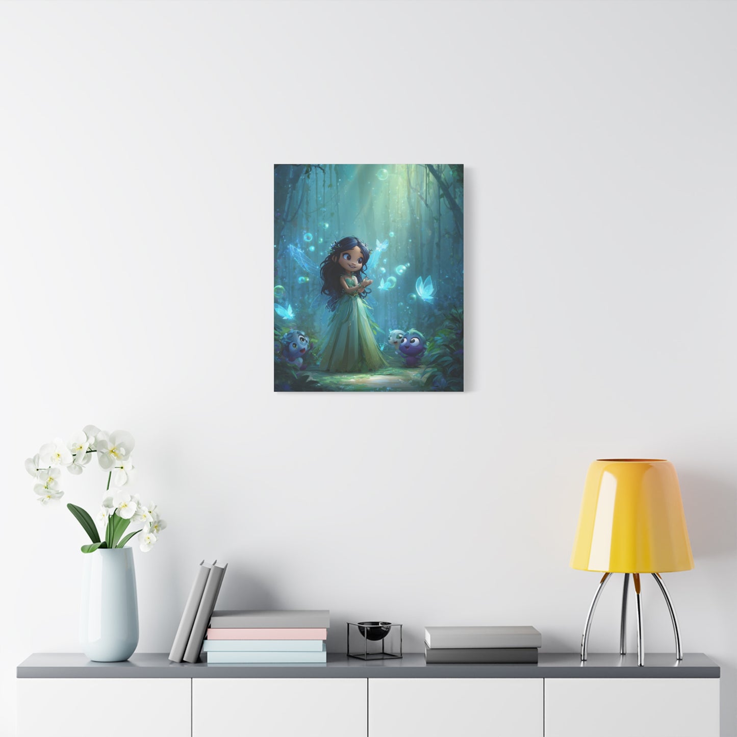 Whimsical Fairy Tale Canvas Wall Art, Enchanted Forest Decor, Fantasy Children's Room Wall Art, Magical Gift for Kids, Home Decor