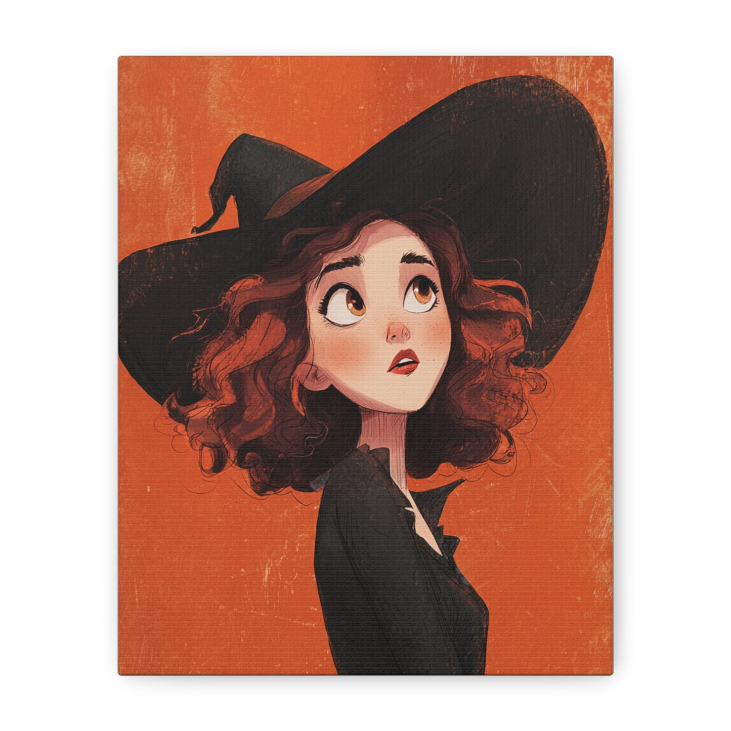 Whimsical Witch Canvas Print, Halloween Decor, Art for Home, Gift for Witches, Fall Wall Art, Magic Lover's Gift