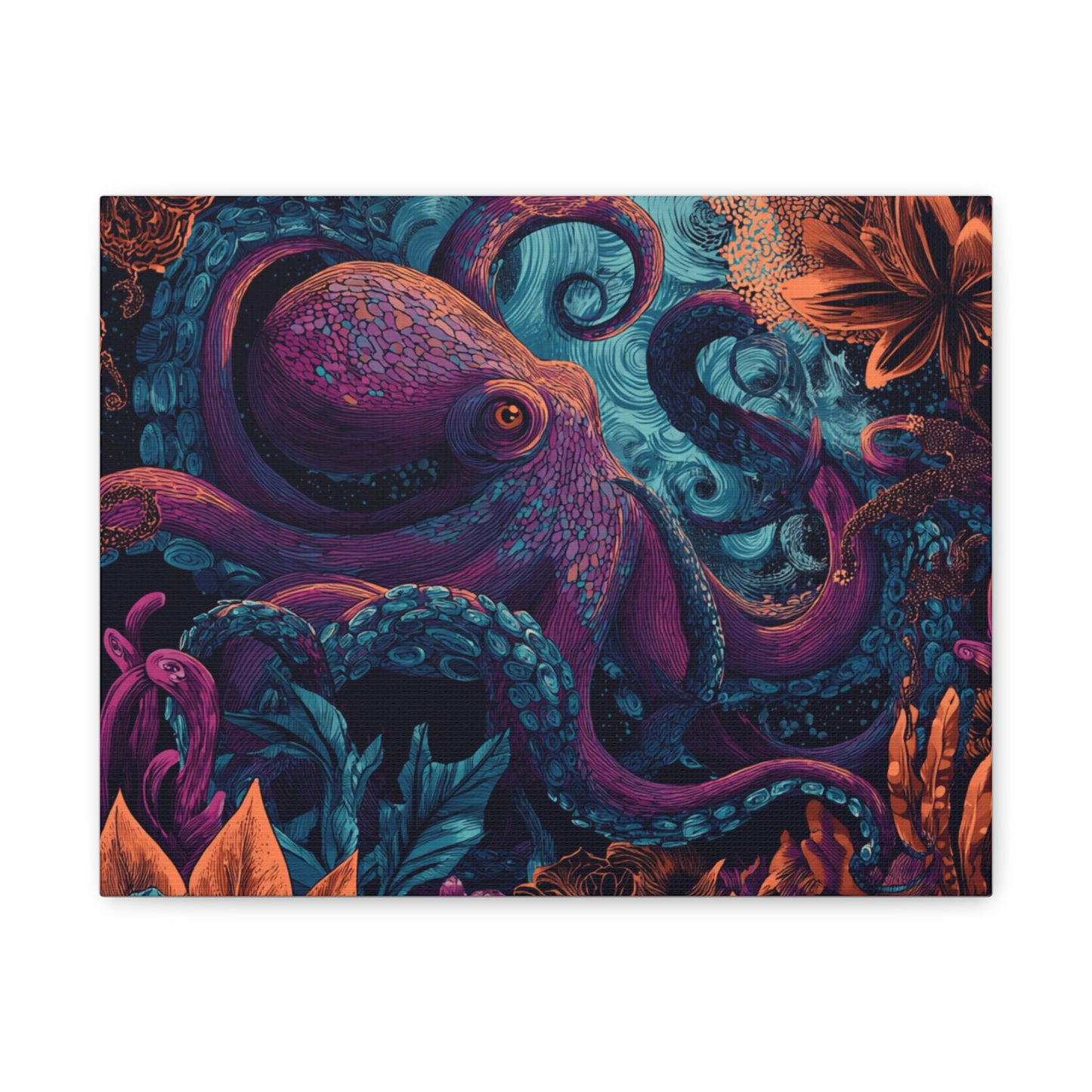 Canvas Wall Art - Colorful Pop Art Style Octopus