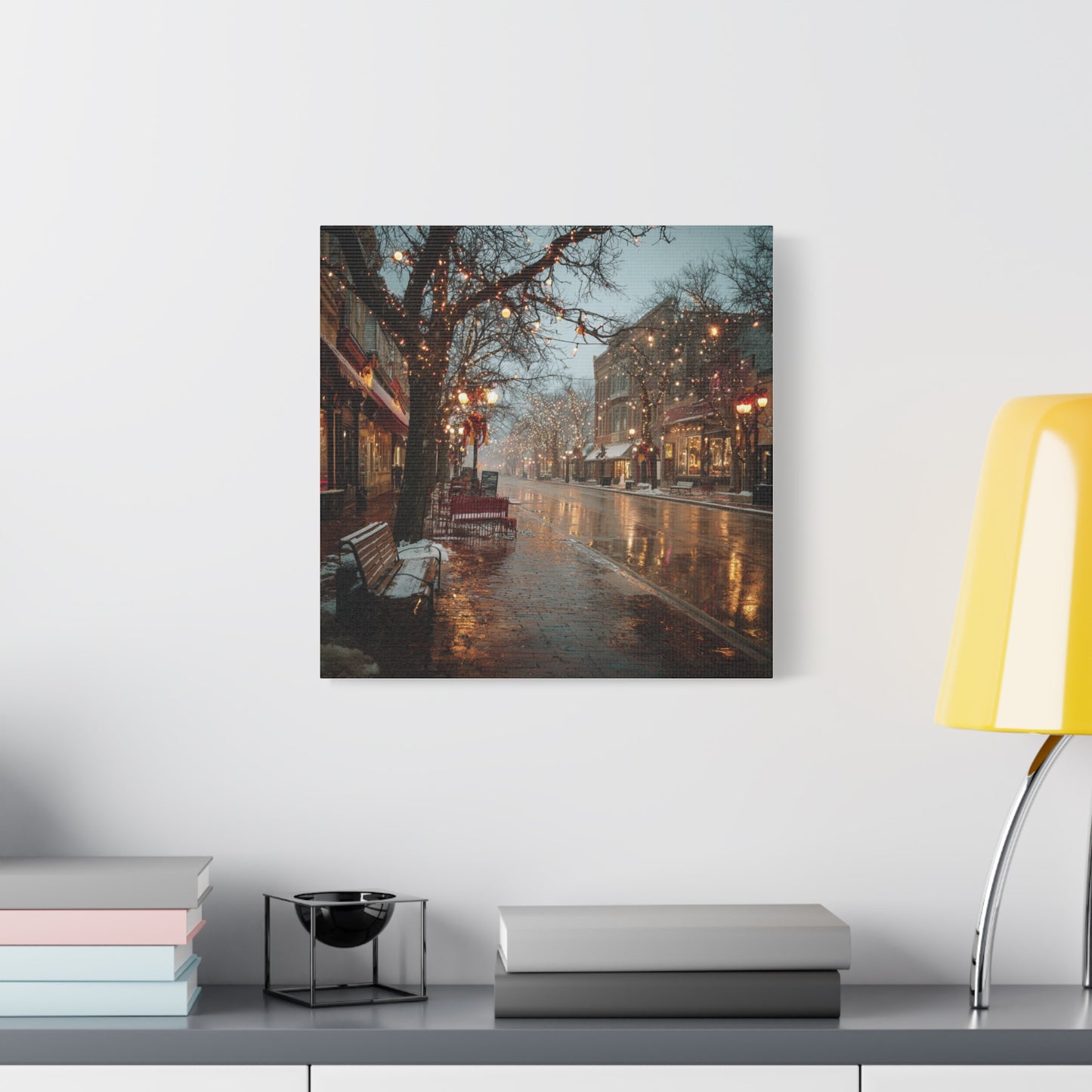 Cozy Winter Canvas Wall Art, Holiday Decor, Home Decoration, Gift for Her, Christmas Vibes, Seasonal Artwork