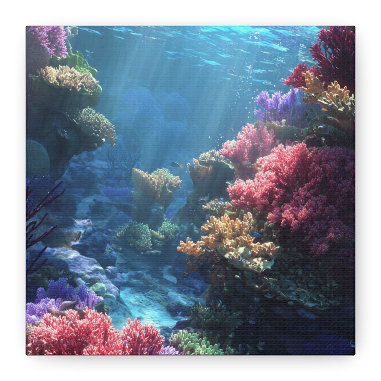 Vibrant Coral Reef Canvas Art, Underwater Decor, Ocean Wall Art, Beach House Decor, Gift for Ocean Lovers