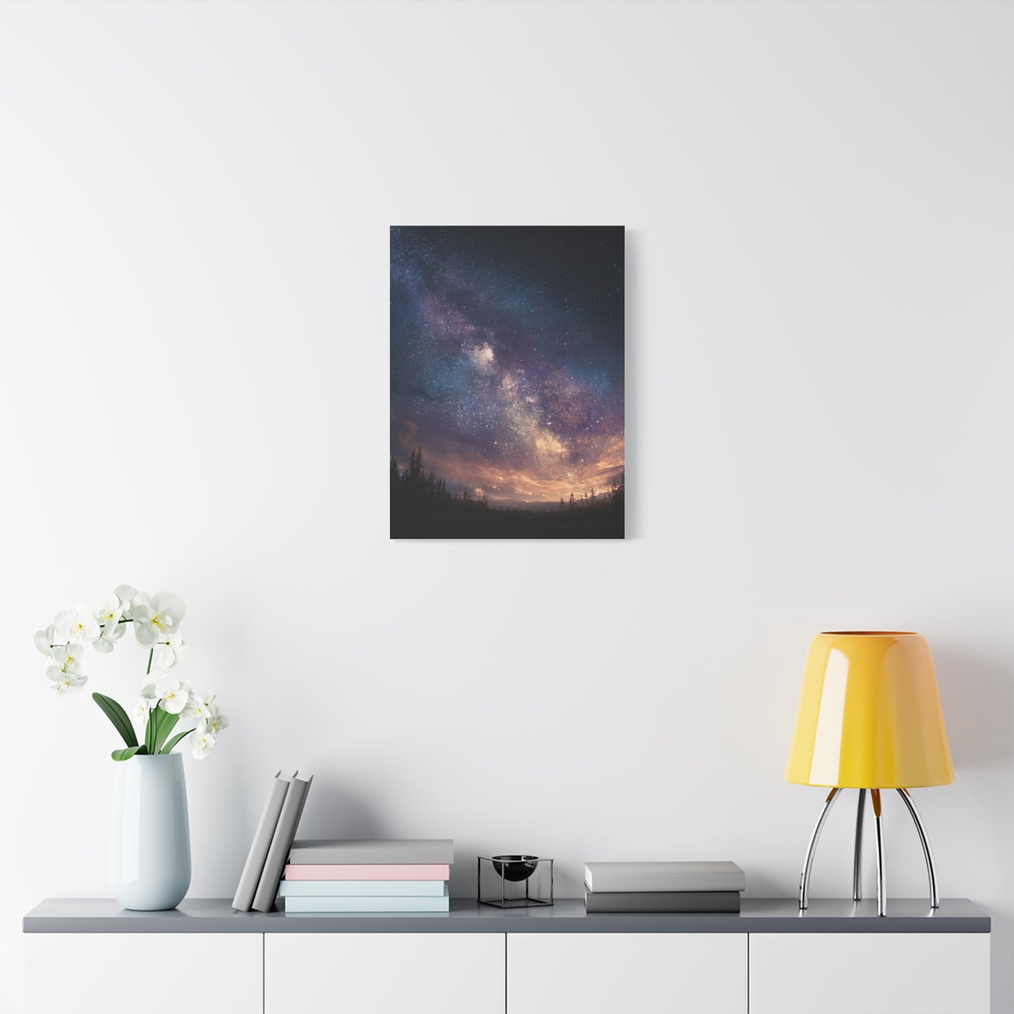Galactic Night Matte Canvas Print, Cosmic Wall Art for Home Decor, Celestial Decor, Starry Night Art, Space Lover Gift, Bedroom Wall Art
