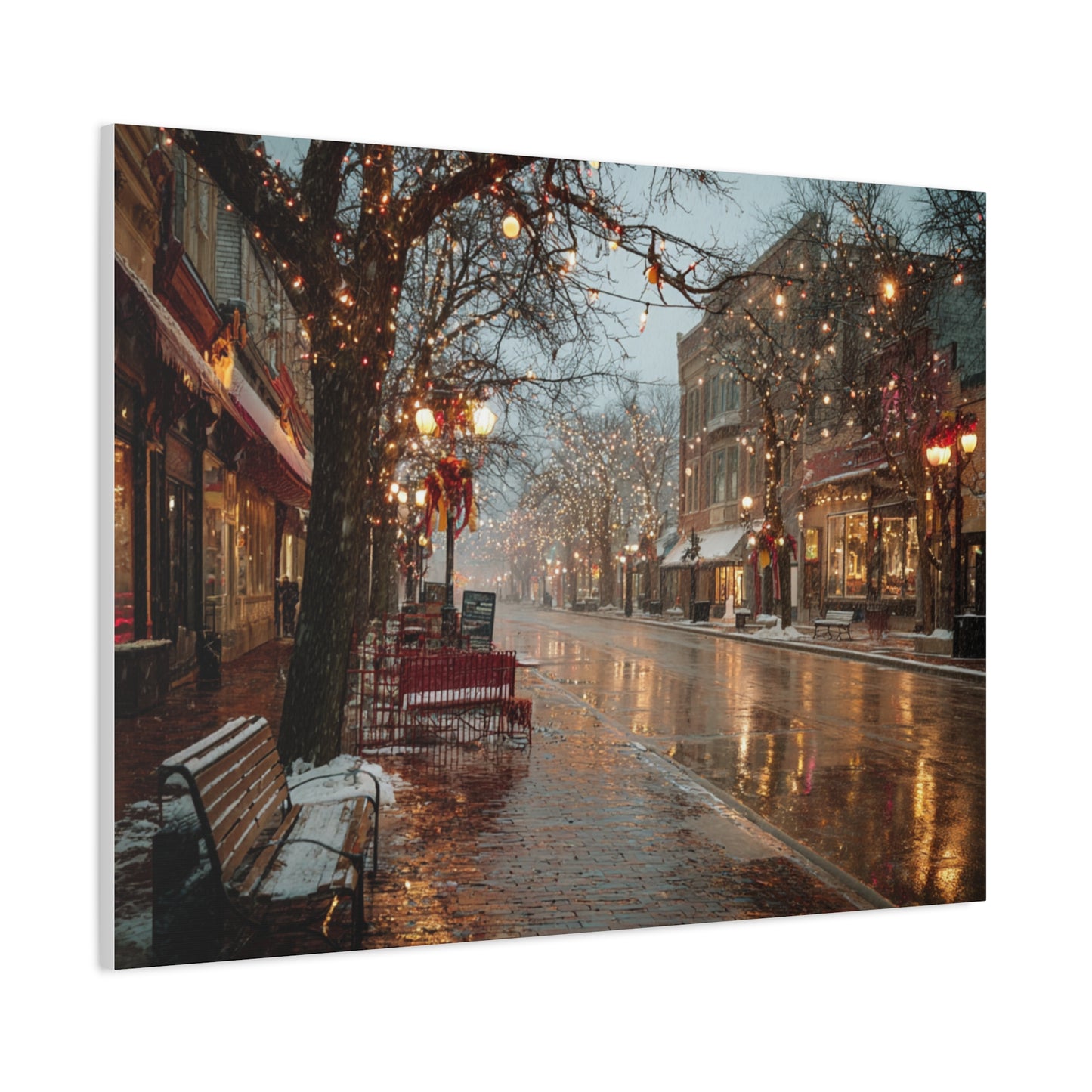 Cozy Winter Canvas Wall Art, Holiday Decor, Home Decoration, Gift for Her, Christmas Vibes, Seasonal Artwork