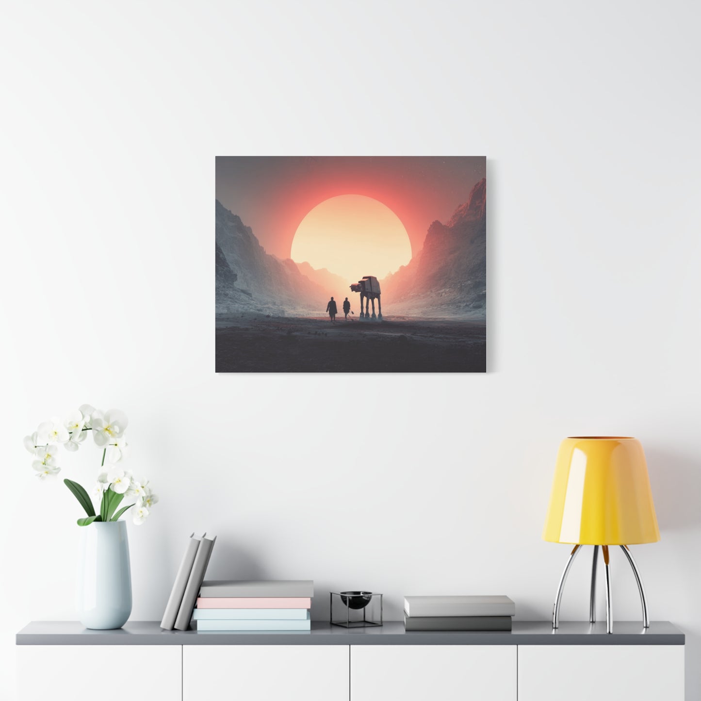 Stretched Canvas Art Print, Sci-Fi Wall Decor, Space Home Decor, Unique Gift for Fans, Movie-Inspired Art