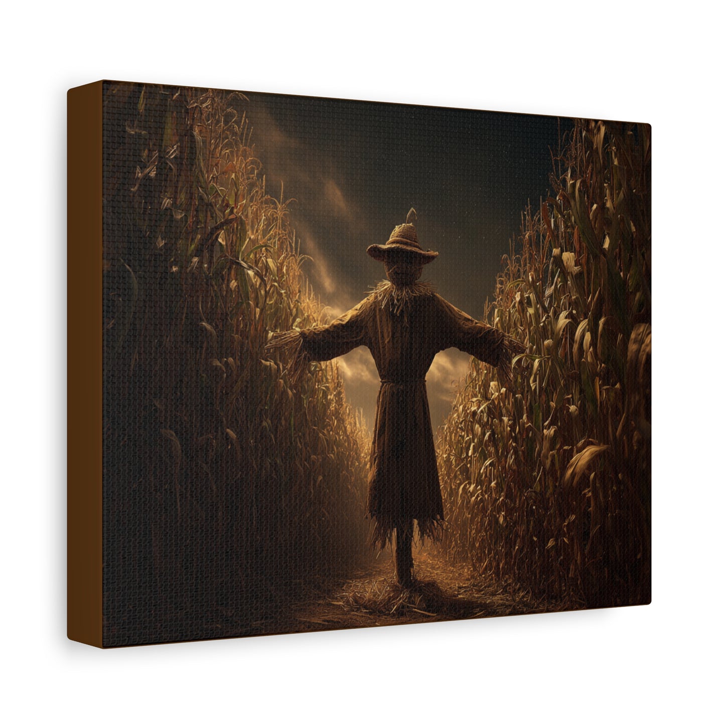 Canvas Print -  Scarecrow in Field - Wall Art Decor - Halloween