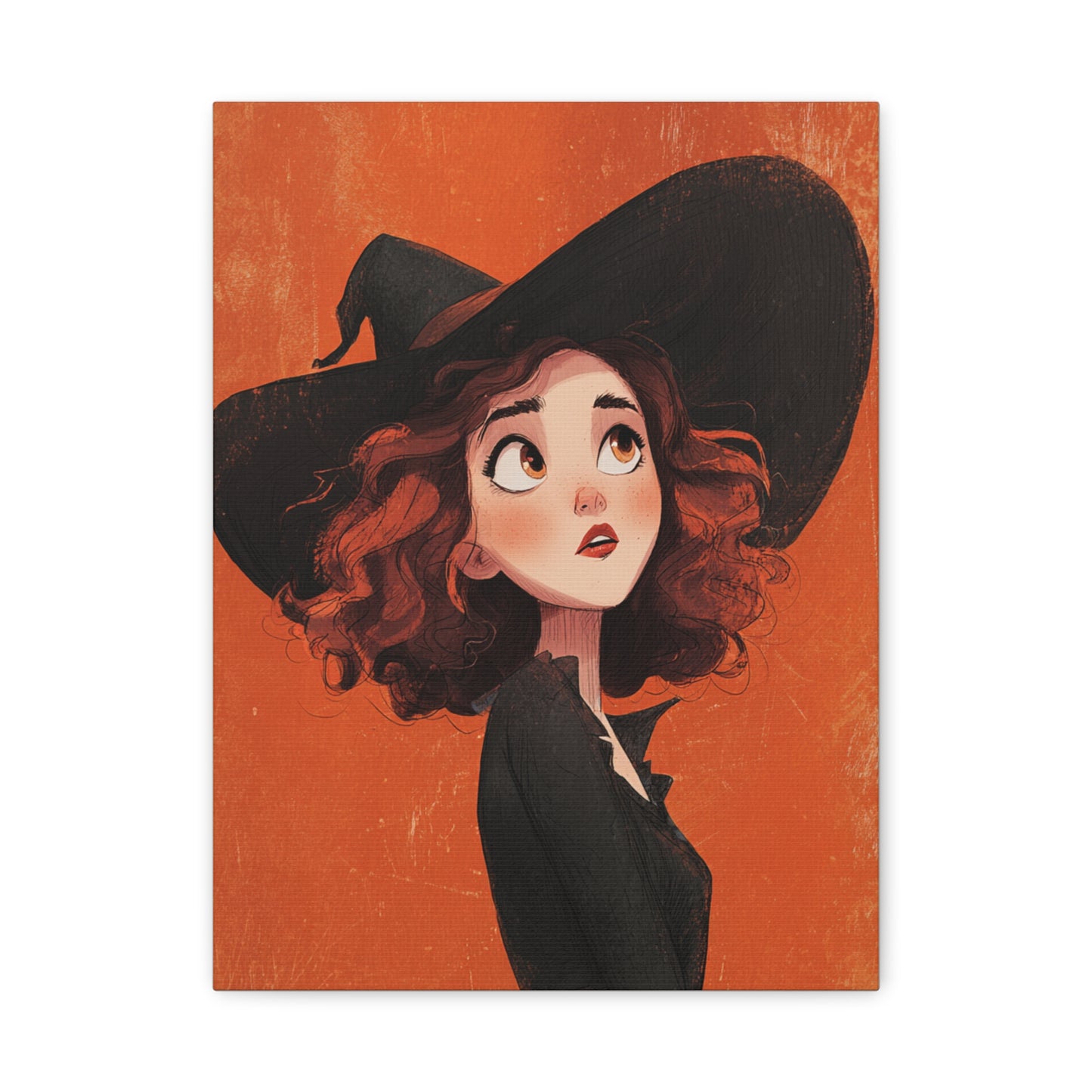 Whimsical Witch Canvas Print, Halloween Decor, Art for Home, Gift for Witches, Fall Wall Art, Magic Lover's Gift