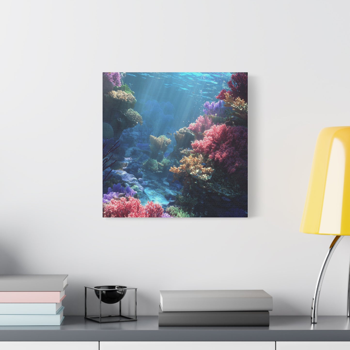 Vibrant Coral Reef Canvas Art, Underwater Decor, Ocean Wall Art, Beach House Decor, Gift for Ocean Lovers